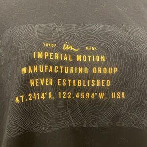 Imperial Motion cotton tee black short sleeves size Large